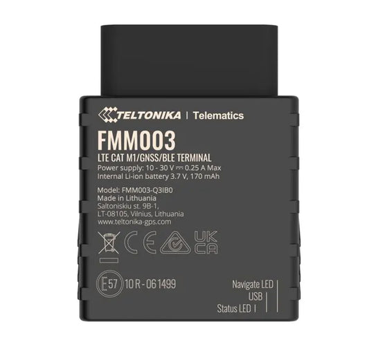 Teltonika FMM003 LTE CAT M1 Tracker with Advanced OBD OEM Data Reading for Global Coverage - IoT...