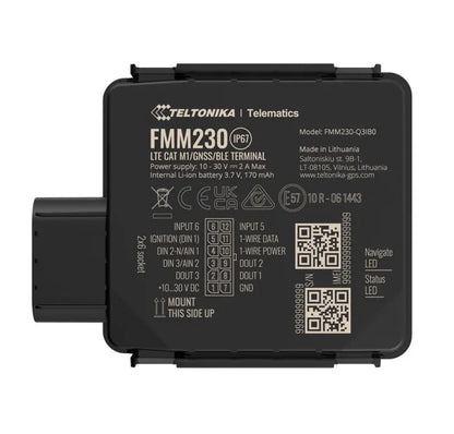Teltonika FMM230 - Water-Resistant 4G LTE Cat M1 Tracker with Flexible Inputs Configuration, IP67...