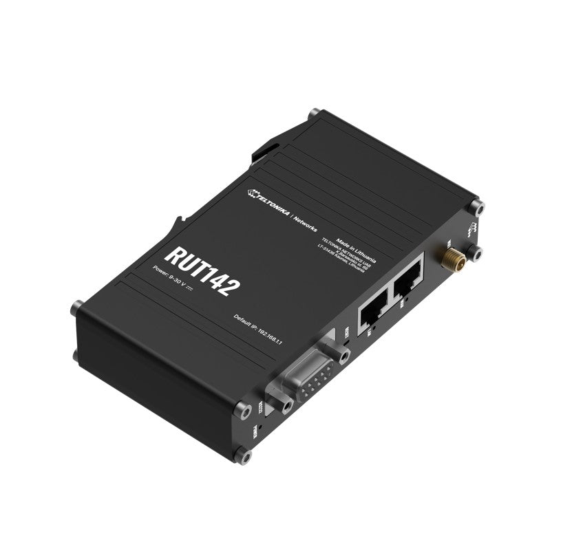 Teltonika RUT142 Industrial Router, Wi-Fi 4, RS232  for Serial Communication, Integrated DIN Rail... - Image 2