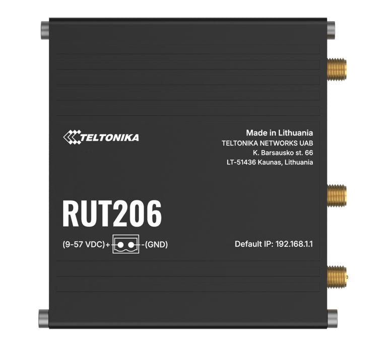 Teltonika RUT206 Industrial 4G Router, Cat 4, RS232  RS485 for serial communication, 2-PIN POWER...