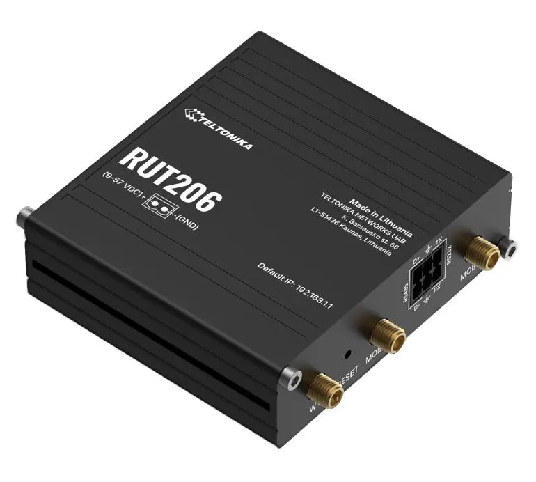 Teltonika RUT206 Industrial 4G Router, Cat 4, RS232  RS485 for serial communication, 2-PIN POWER... - Image 2