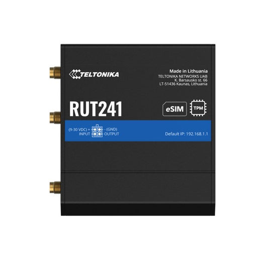 Teltonika RUT241 eSIM™ Industrial 4G Router,Global Version, Instant LTE Failover, Compact and Pow...