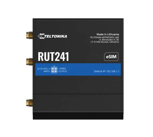 Teltonika RUT241 Industrial Cellular Router, Instant LTE Failover, Compact and Powerful Industria...