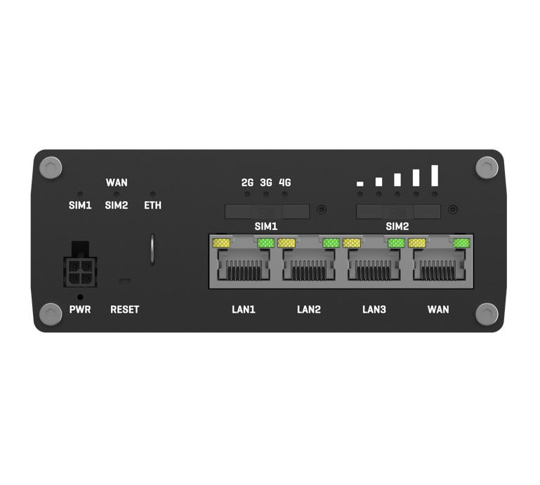 Teltonika RUTM09 wireless 4G LTE, 2 SIM cards, 4 x RJ45 ports, 10/100/1000 Mbps, PSU included - I... - Image 3
