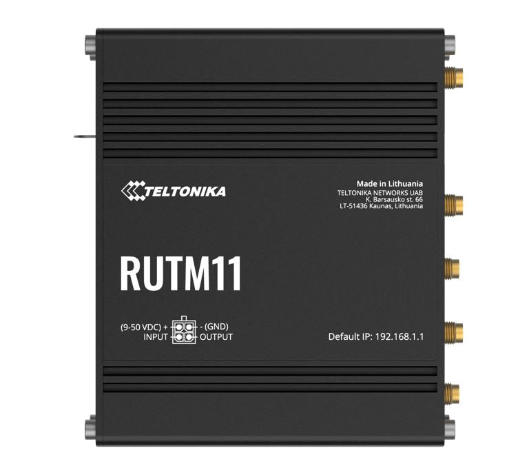Teltonika RUTM11 Industrial 4G LTE Dual-band Wi-Fi, 4 x Gigabit RJ45 ports, USB, and up to 128 ta...