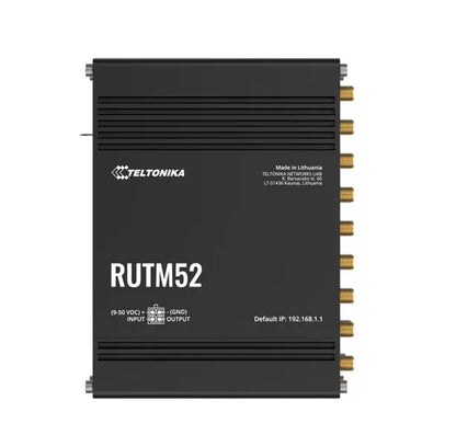 Teltonika RUTM52 Dual 5G Router, 5G dual SIM/ESIM cellular, 5 Gigabit Ethernet ports, Backward co...
