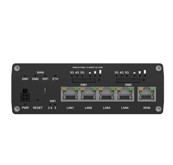 Teltonika RUTM52 Dual 5G Router, 5G dual SIM/ESIM cellular, 5 Gigabit Ethernet ports, Backward co... - Image 3