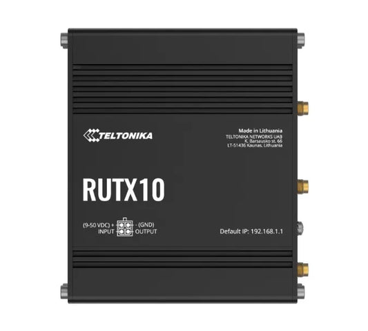 Teltonika RUTX10 Professional Ethernet Router, Industrial Ethernet Router/VPN/Firewall (NO-LTE) w...