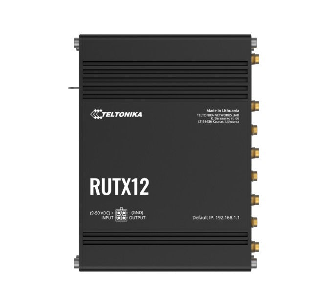 Teltonika RUTX12 Dual LTE CAT 6 Industrial Cellular Router, Dual SIM CAT6 4G LTE Router/Firewall...