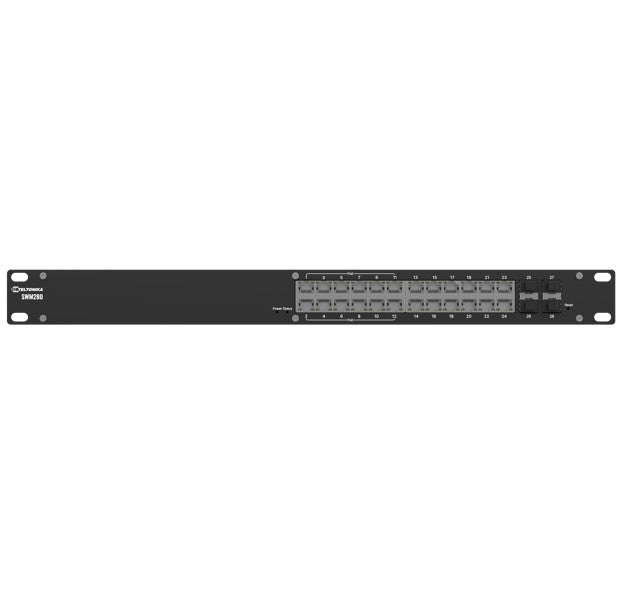Teltonika SWM280 PoE+ Managed Switch, 24 x ETH ports, 10/100/1000 Mbps,12 PoE+ ports with up to 3...