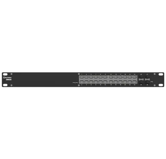 Teltonika SWM281 Gigabit Ethernet managed switch, 24 Gigabit Ethernet with 4 SFP ports, VLAN segm...