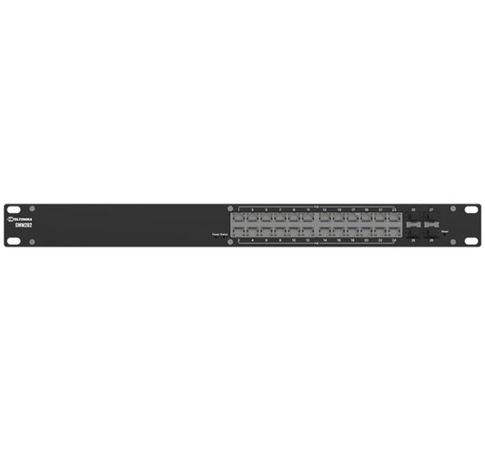 Teltonika SWM282 PoE+ managed switch, 24 PoE+ ports with up to 30W per port, 10/100/1000 Mbps, 2...