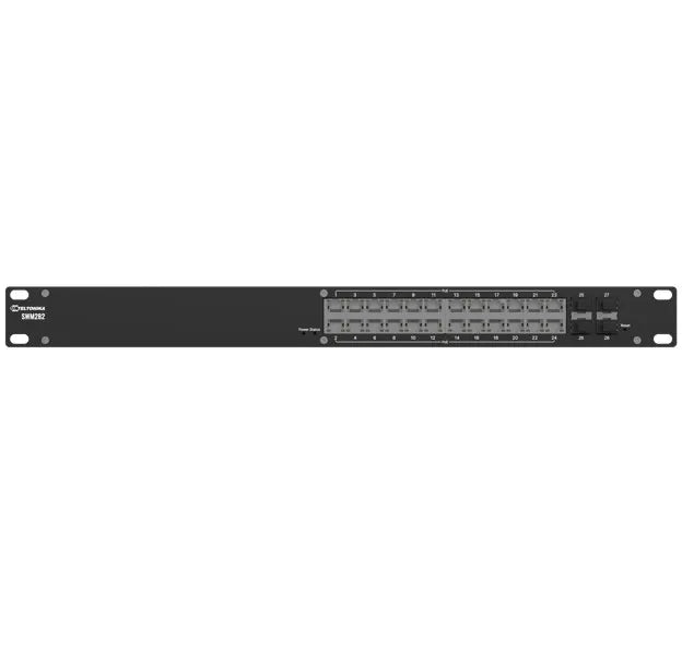 Teltonika SWM282 PoE+ managed switch, 24 PoE+ ports with up to 30W per port, 10/100/1000 Mbps, 4...