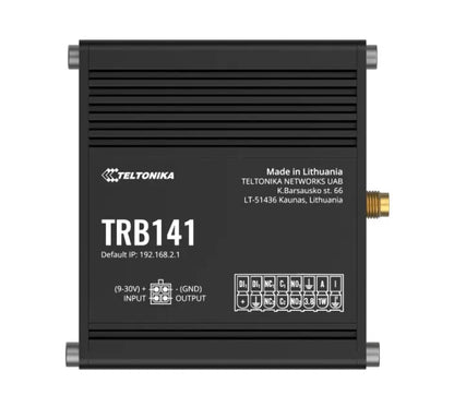 Teltonika TRB141 Industrial Rugged GPIO LTE Gateway, 4G/LTE (Cat 1), I/O Connector Block, Micro-U...