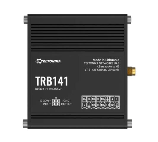 Teltonika TRB141 Industrial Rugged GPIO LTE Gateway, 4G/LTE (Cat 1), I/O Connector Block, Micro-U...