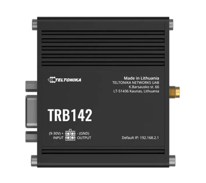 Teltonika TRB142 Industrial Rugged LTE RS232 Gateway, 4G/LTE (Cat 1), Equipped with RS232, Compat...