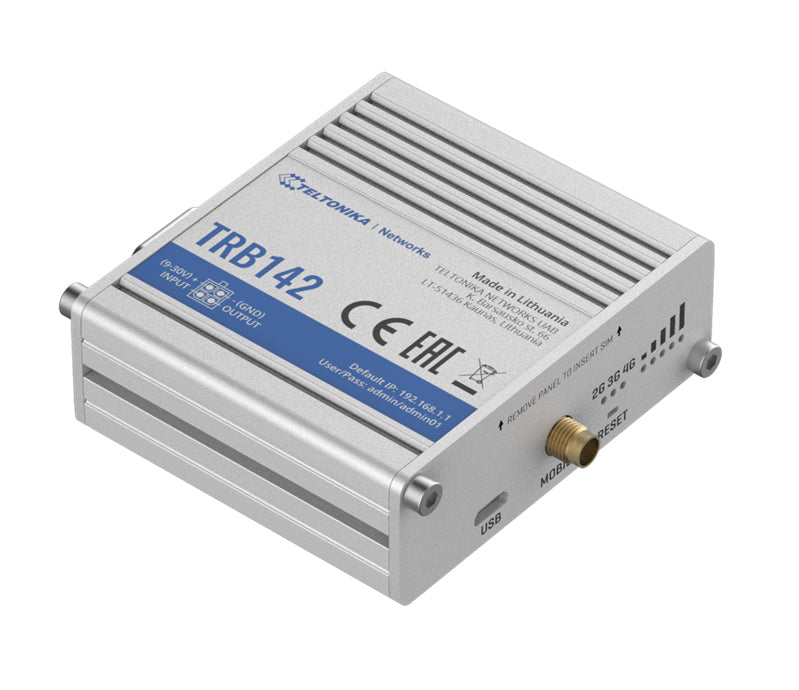 Teltonika TRB142 Industrial Rugged LTE RS232 Gateway, 4G/LTE (Cat 1), Equipped with RS232, Compat... - Image 2