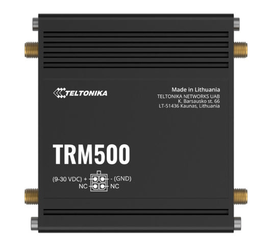 Teltonika TRM500 Industrial Cellular Modem, 5G (3.4 Gbps)  4G (Cat19), with USB Type-C, PSU inclu...
