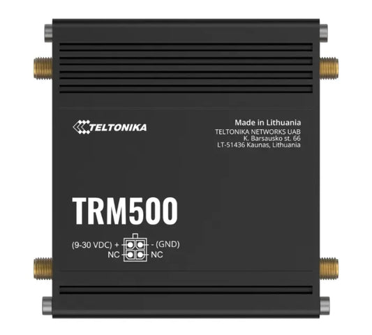 Teltonika TRM500 Industrial Cellular Modem, 5G (3.4 Gbps)  4G (Cat19), with USB Type-C, PSU inclu...