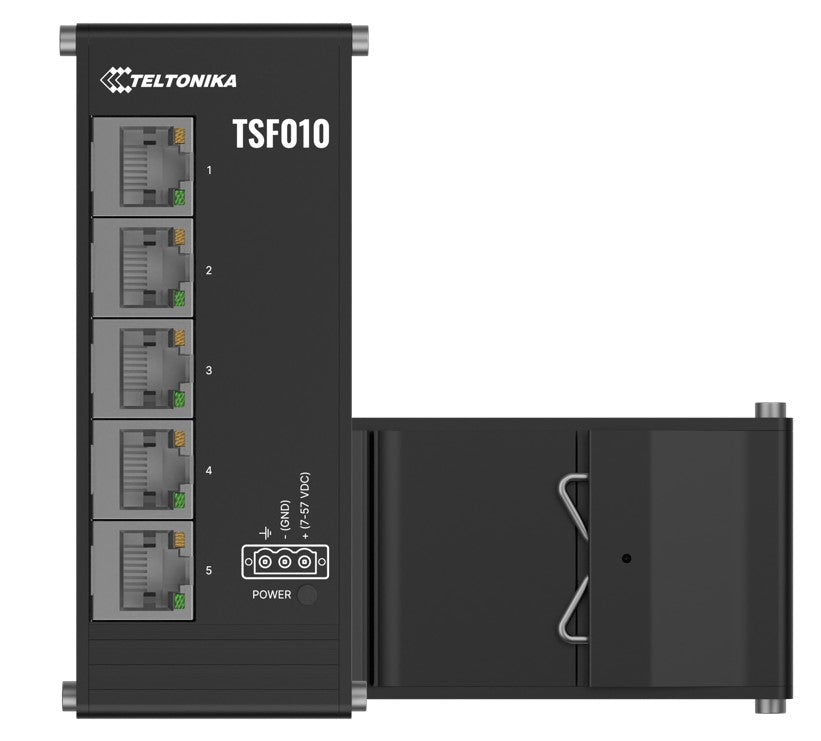 Teltonika TSF010 Flat Ethernet Switch, 3-Pin Power Input, Flat and Compact Design, Plug-and-Play,... - Image 2