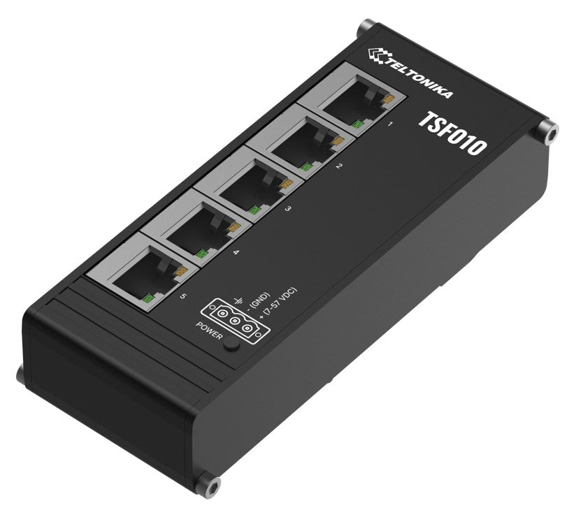 Teltonika TSF010 Flat Ethernet Switch, 3-Pin Power Input, Flat and Compact Design, Plug-and-Play,... - Image 3