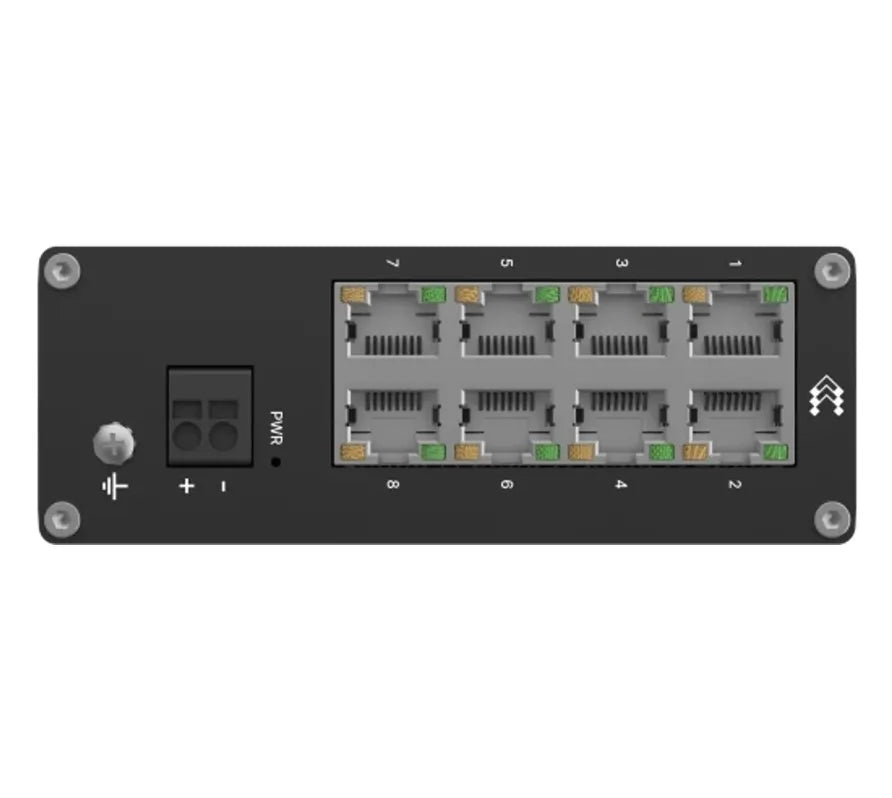 Teltonika TSW030 8-PORT ETHERNET SWITCH, 2-PIN Power Input, 10/100 Mbps, Integrated DIN Rail (Plu... - Image 4