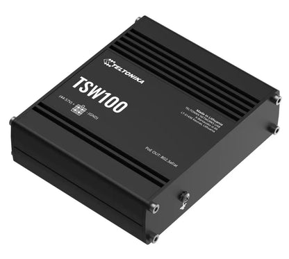 Teltonika TSW100 Industrial POE+ Ethernet Switch, 4 x PoE+ Ports, Power Up to 120W, 5 x Gigabit E... - Image 2