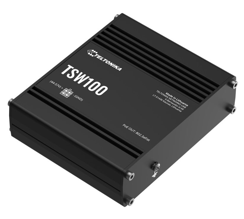 Teltonika TSW100 Industrial POE+ Ethernet Switch, 4 x PoE+ Ports, Power Up to 120W, 5 x Gigabit E... - Image 2