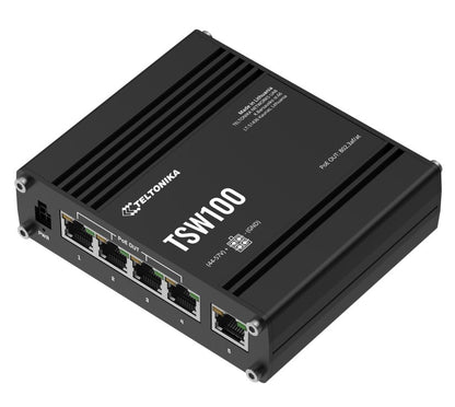 Teltonika TSW100 Industrial POE+ Ethernet Switch, 4 x PoE+ Ports, Power Up to 120W, 5 x Gigabit E... - Image 3