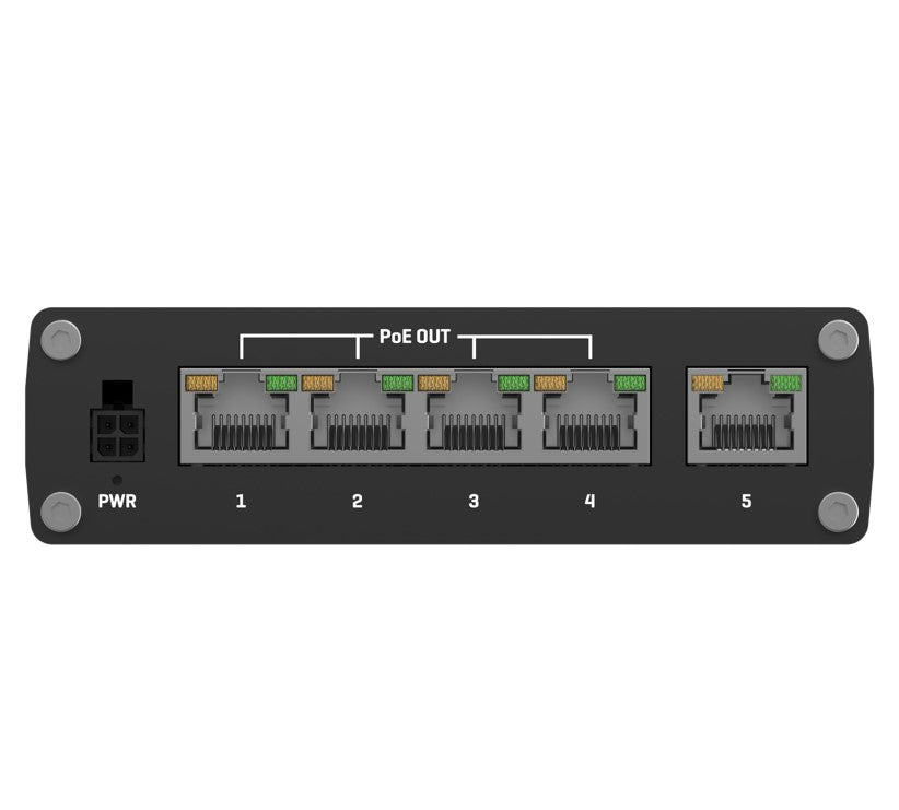 Teltonika TSW100 Industrial POE+ Ethernet Switch, 4 x PoE+ Ports, Power Up to 120W, 5 x Gigabit E... - Image 4
