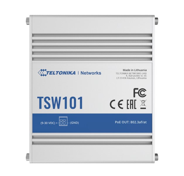 Teltonika TSW101 Automotive POE+ Switch, 4x PoE Ports, 5 x Gigabit Ethernet Ports with speeds of...