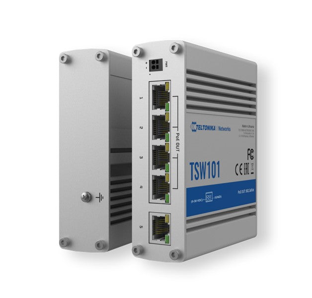 Teltonika TSW101 Automotive POE+ Switch, 4x PoE Ports, 5 x Gigabit Ethernet Ports with speeds of... - Image 2