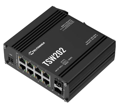 Teltonika TSW202 Managed PoE+ Ethernet Switch, Supports Profinet, 2 SFP Ports, 8 Gigabit Ethernet... - Image 3