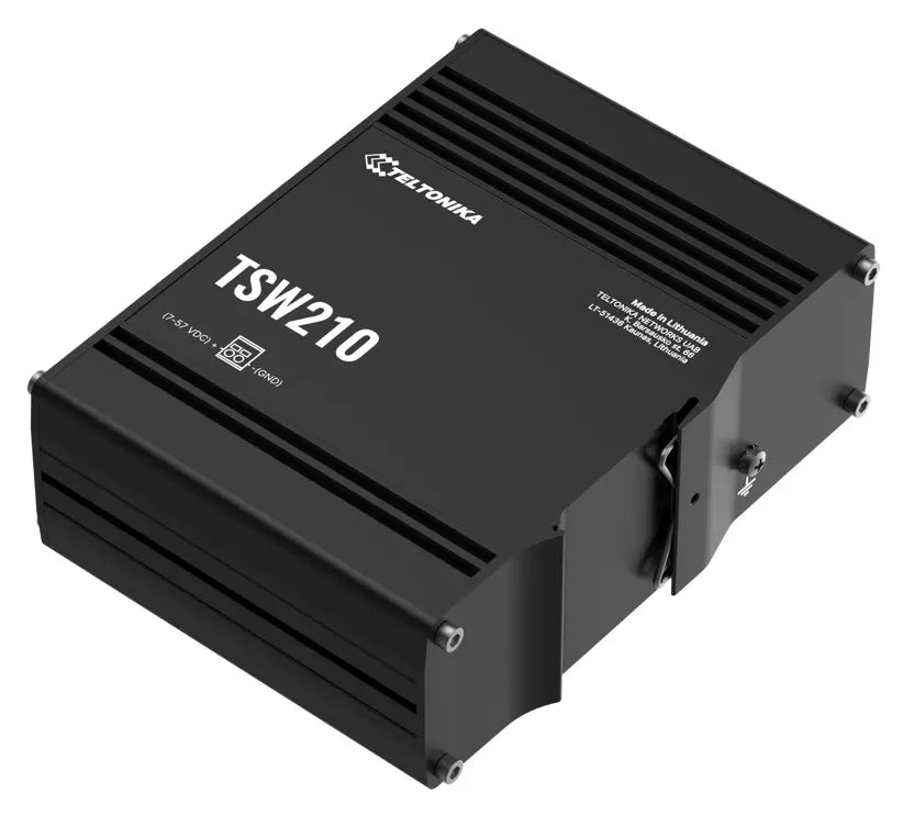 Teltonika TSW210 Industrial Ethernet Switch, 2x SFP Ports, 8x Gigabit Ethernet Ports with speeds... - Image 2