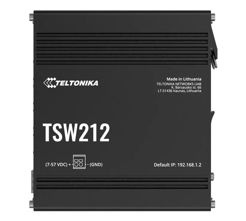 Teltonika TSW212 Managed Ethernet Switch, L2 with additional L3 Features, Supports Profinet, 8 x...