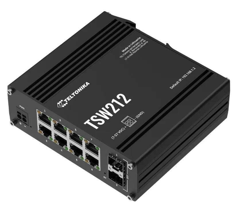 Teltonika TSW212 Managed Ethernet Switch, L2 with additional L3 Features, Supports Profinet, 8 x... - Image 3