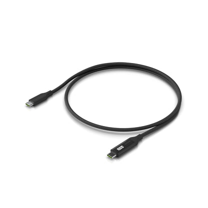 Ubiquiti USB-C Cable with Charge Display,Length 0.3M, Black, Braided Power  Data Cable With A Dou...