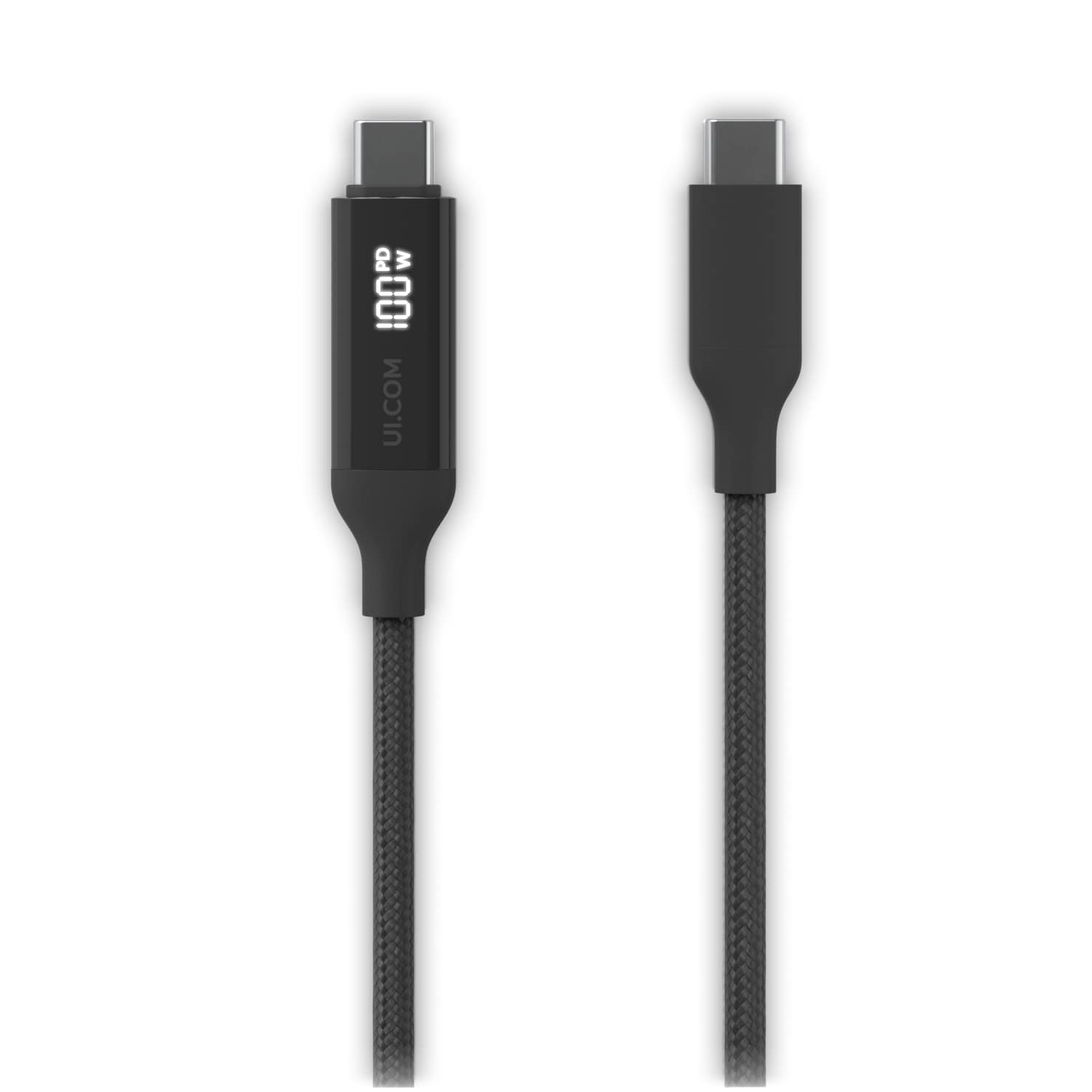 Ubiquiti USB-C Cable with Charge Display,Length 0.3M, Black, Braided Power  Data Cable With A Dou... - Image 2