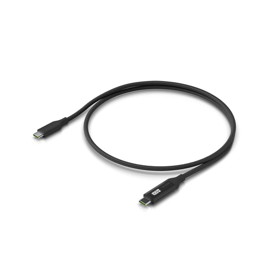 Ubiquiti USB-C Cable with Charge Display,Length 1M, Black, Braided Power  Data Cable With A Doubl...