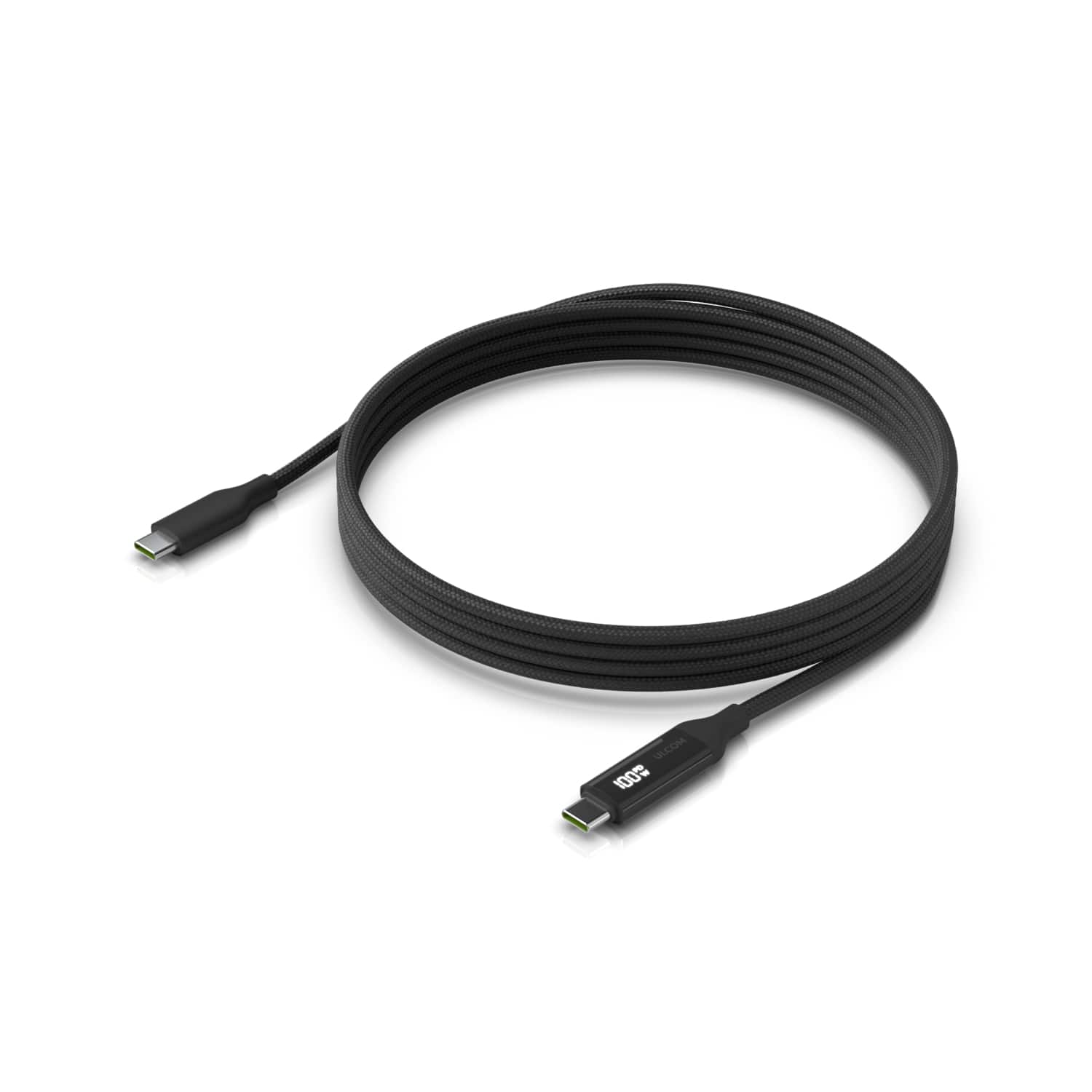 Ubiquiti USB-C Cable with Charge Display,Length 2M, Black, Braided Power  Data Cable With A Doubl...