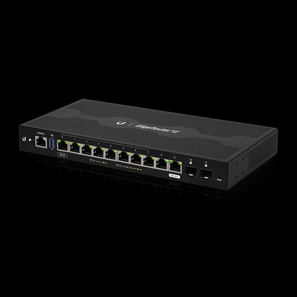 Ubiquiti EdgeRouter 12 - 10-Port Gigabit Router, 2 SFP Ports- 24v Passive PoE In and Out (Limited...