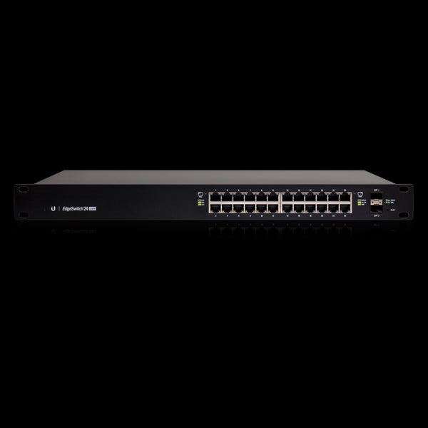 Ubiquiti EdgeSwitch 24,  24-Port Managed PoE+ Gigabit Switch, 2 SFP, 250W Total Power, Support Po...