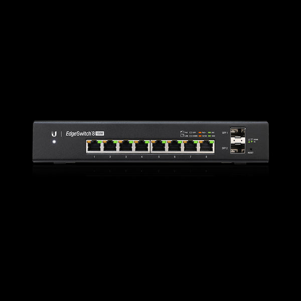 Ubiquiti EdgeSwitch 8, 8-Port Managed PoE+ Gigabit Switch, 2 SFP, 150W, Supports PoE+ and 24v Pas... - Image 2