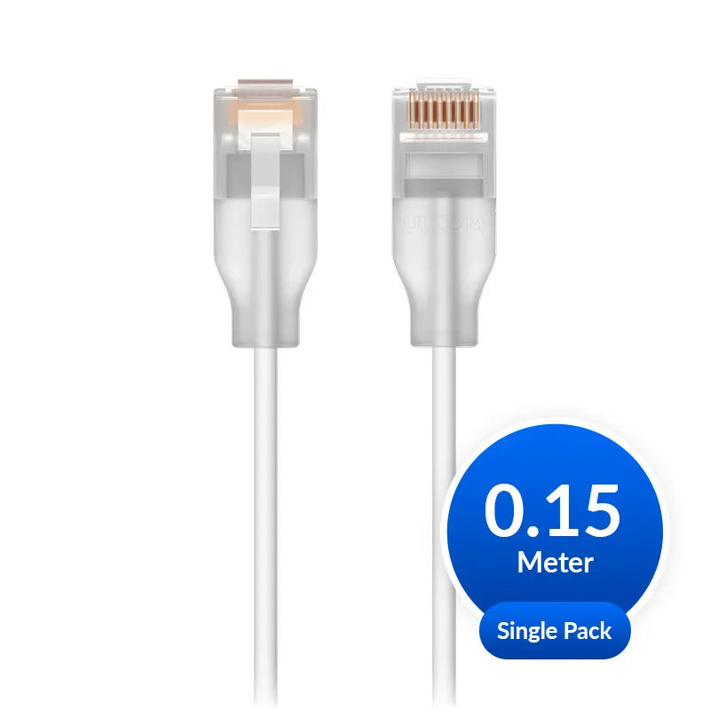 Ubiquiti UniFi Etherlighting Patch Cable, Single Unit, Indoor, Length 0.15m, White/Translucent...