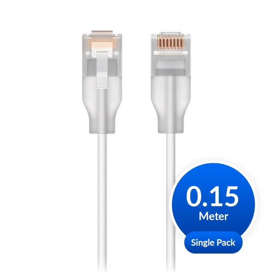 Ubiquiti UniFi Etherlighting Patch Cable, Single Unit, Indoor, Length 0.15m, White/Translucent...