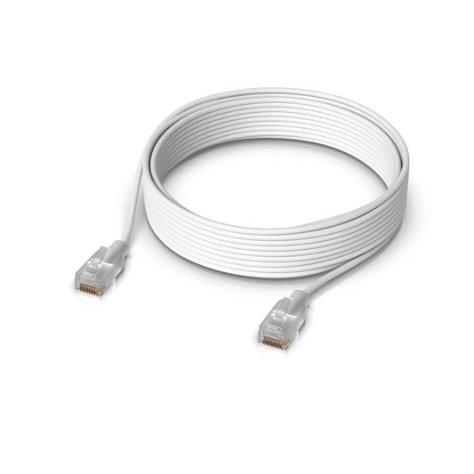 Ubiquiti UniFi Etherlighting Patch Cable, Length 12m, White, Nano-Thin Patch Cable With 10 GbE Su...