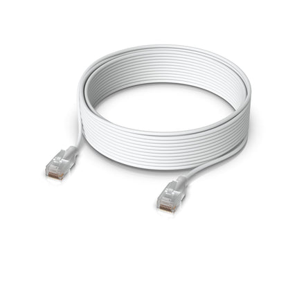 Ubiquiti UniFi Etherlighting Patch Cable, Length 15m, White, Nano-Thin Patch Cable With 10 GbE Su...