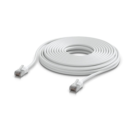 Ubiquiti UniFi Premium Patch Cable Outdoor, 12M, White, Ultra-thin, Rugged, Shielded Patch, Desig...