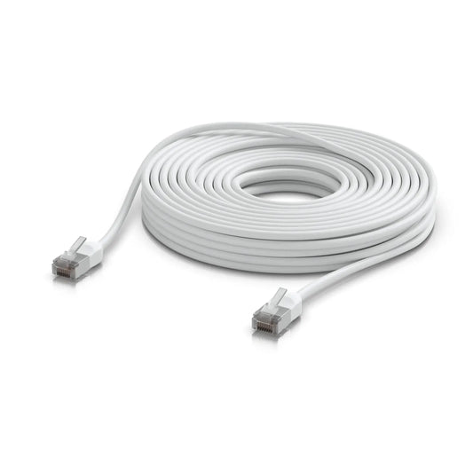 Ubiquiti UniFi Premium Patch Cable Outdoor, 15M, White, Ultra-thin, Rugged, Shielded Patch, Desig...