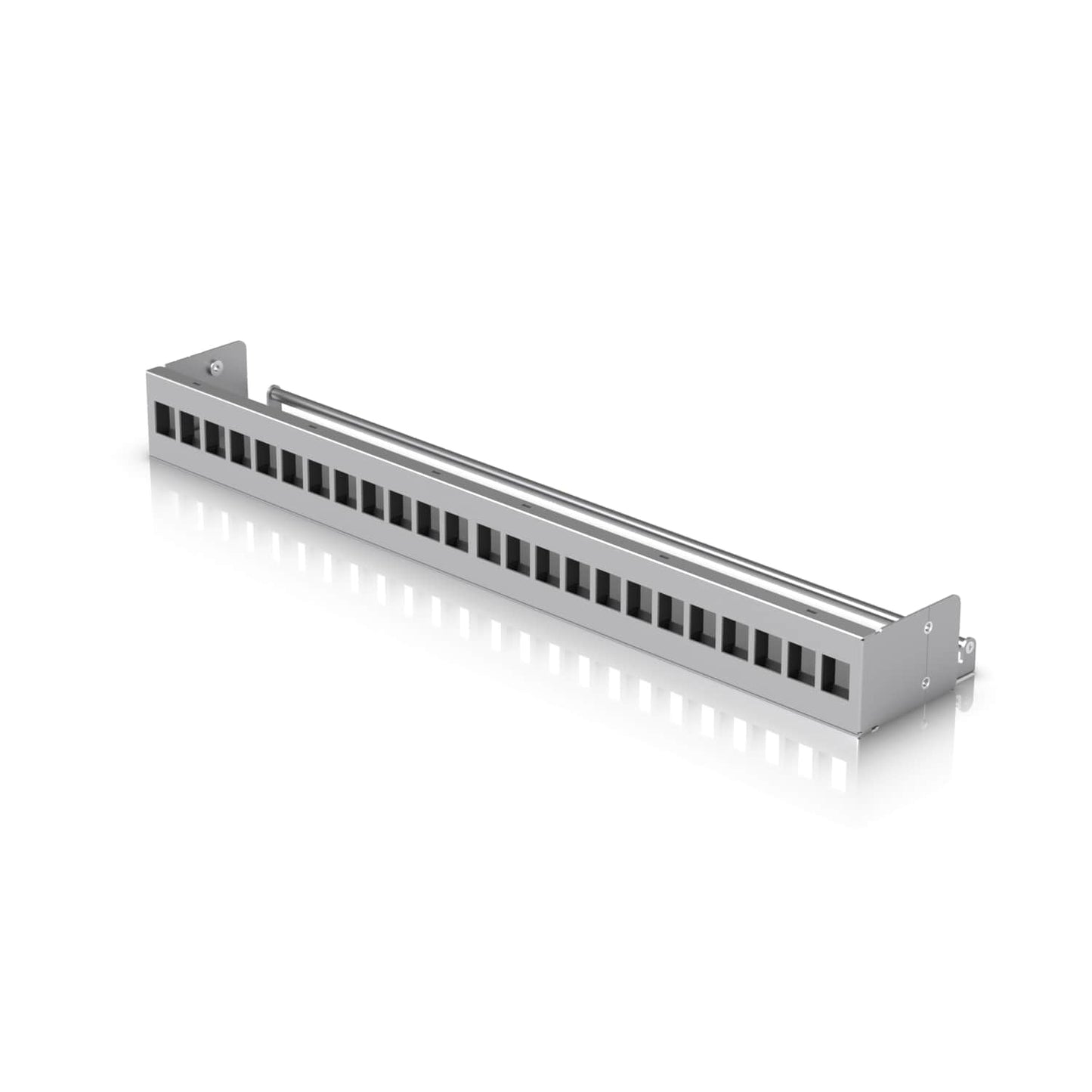 Ubiquiti 24-Port Blank Keystone Patch Panel, Silver, 1U 24-port, Ideal for Keystone Module Instal...